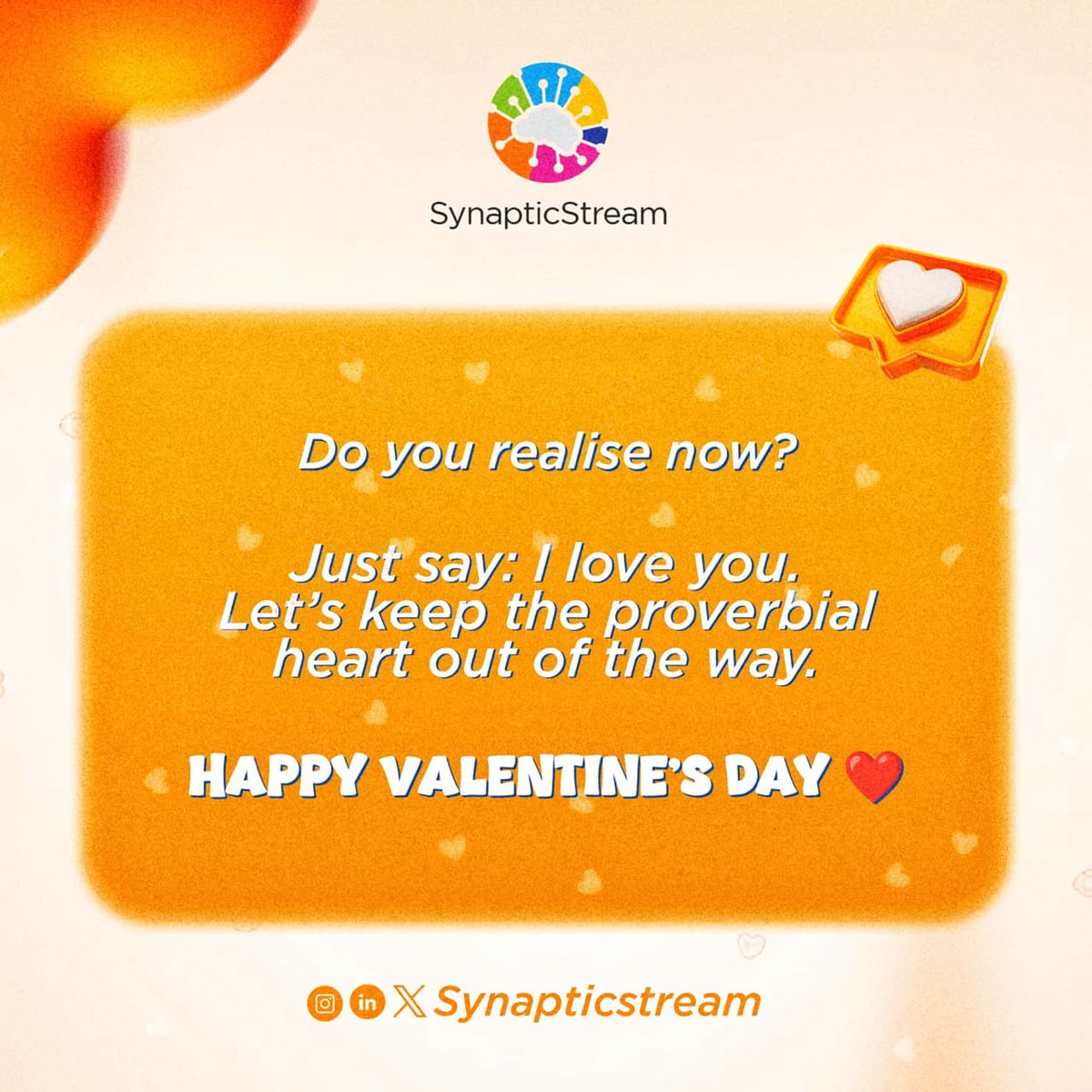 SynapticStream's tweet photo. Leave your anatomical heart out of the connection when you say 'I love you' and give your brain a little credit instead. 

You see why neuroscience concerns you now? 

Happy Valentine's Day from Synaptic Stream. ❤️

#Neuroscience #Love https://t.co/U6S4qCVb9V