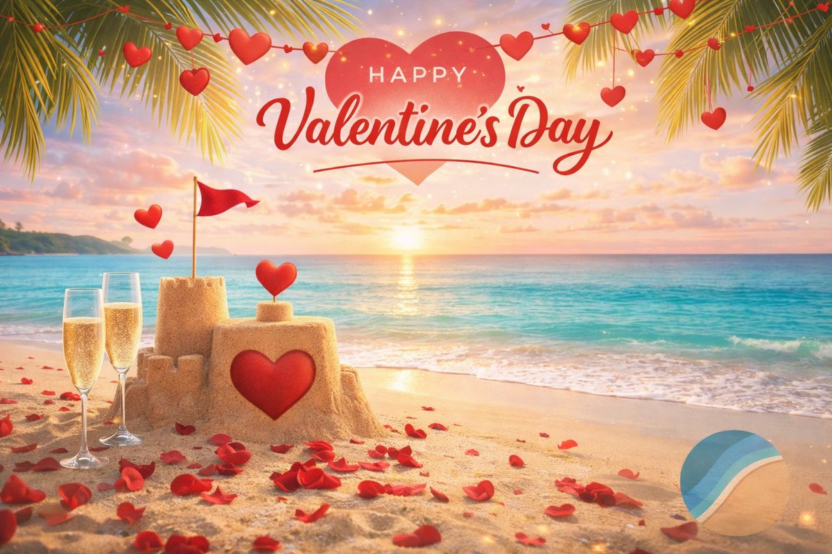 Happy #ValentinesDay from the #Beach 💙🏝️