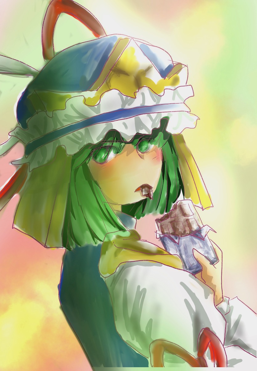 rukija1558274's tweet image. 四季様、そのチョコ誰からもらったやつですか？
#四季映姫　#バレンタイン