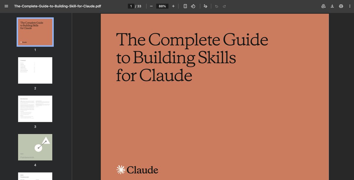 🚨 Prompt engineering is officially outdated.

Anthropic just released the real playbook for building AI agents that actually work.

It’s a 30+ page deep dive called The Complete Guide to Building Skills for Claude and it quietly shifts the conversation from “prompt engineering”