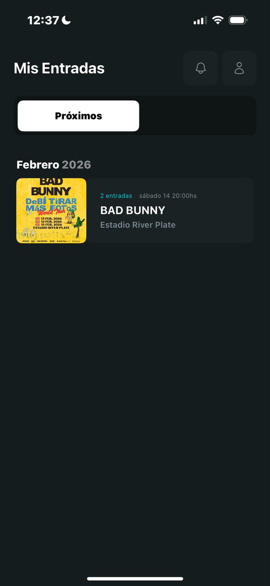 soloaboca's tweet photo. entradas bad bunny 14/02 campo trasero https://t.co/D5H1TeawId