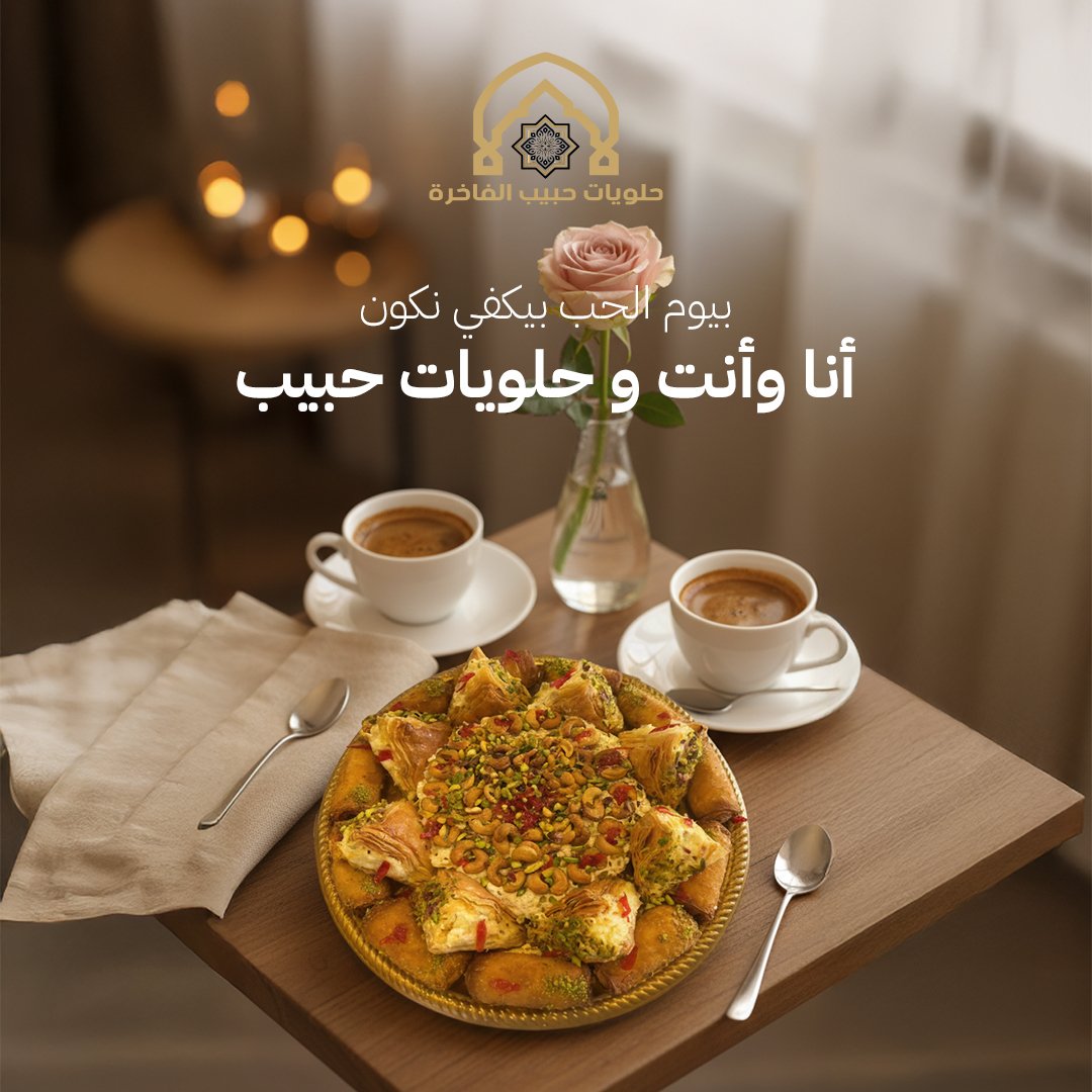 SweetsByHabib's tweet photo. للأناقة طعم وللحب ذكريات
 تكتمل مع #حلويات_حبيب 
دلّل من تحب بأفخر أنواع الحلويات الشرقية
واحتفلوا بأجمل اللحظات مع كل قطعة حلويات 

 📍حي المحمدية
شارع الأمير سلطان – بجوار بنك إنجاز
📞للتواصل: 0554044335
📍حي السلامة
شارع عبد الرحمن السديري– مقابل بيتزاهت
📞للتواصل: 0504321362 https://t.co/4IznYMvRZE