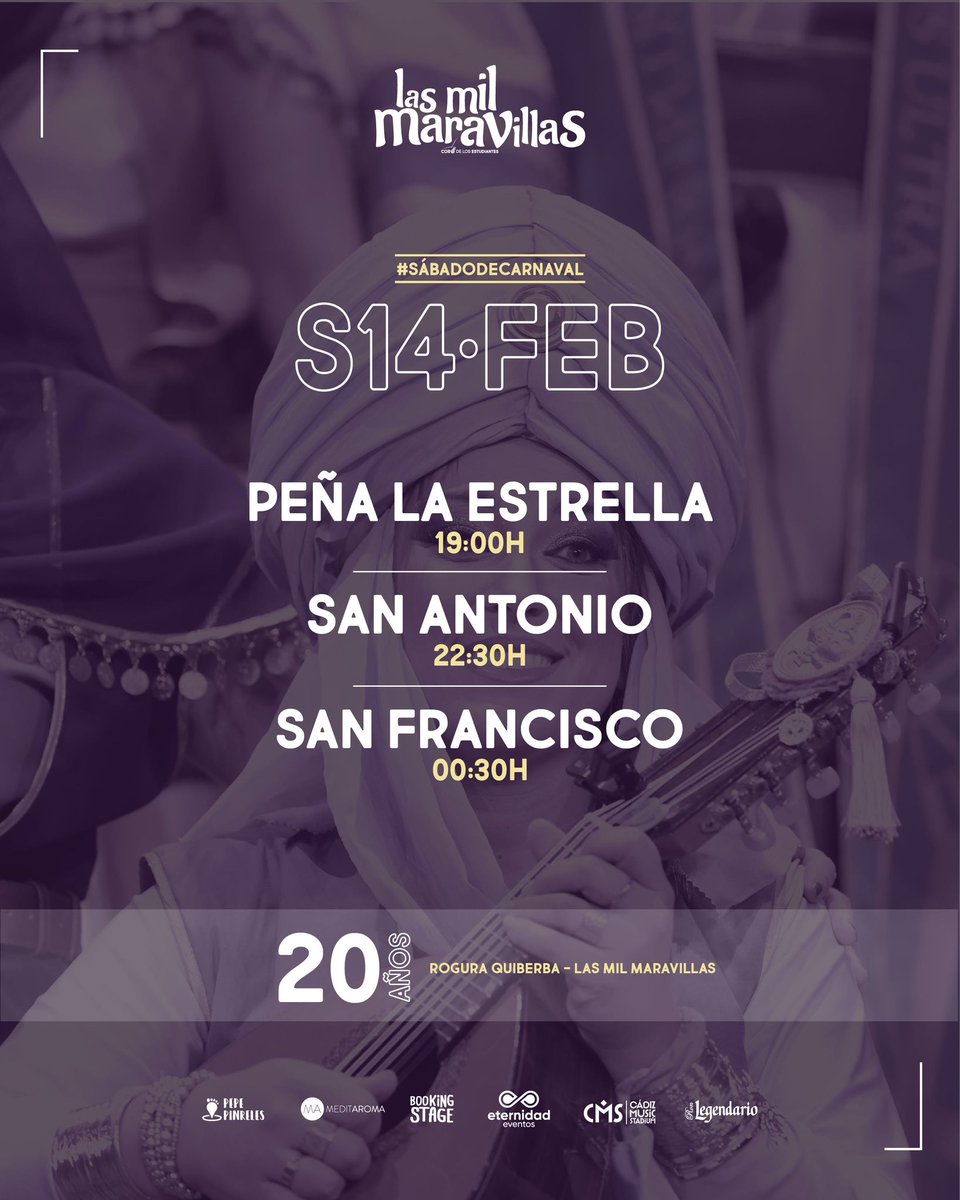 #SábadodeCarnaval | Disfruta de #LasMilMaravillas
.
.
🕌💜

#CorodelosEstudiantes #CarnavaldeCádiz