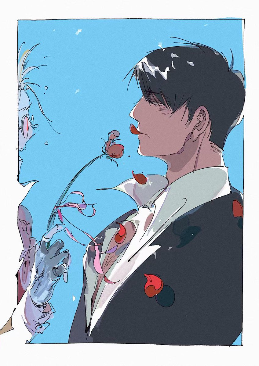 turtleneckandt's tweet image. a rose to a wolf 

🥀🐺

My piece for 2026 vw valentines day relay event on xhs. Thanks for having me, happy v day! ♥️ #vashwood