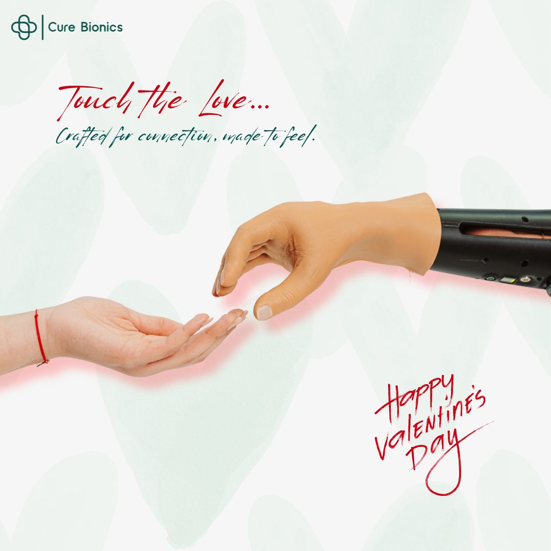 Touch the love 💖
Crafted for connection, made to feel 🥰
Wishing you a Happy Valentine’s Day from Cure Bionics 🤍

#CureBionics #ValentinesDay #MedicalTechnology #HumanConnection #BionicInnovation #MedTech #MedicalInnovation #TechForGood #PatientCare