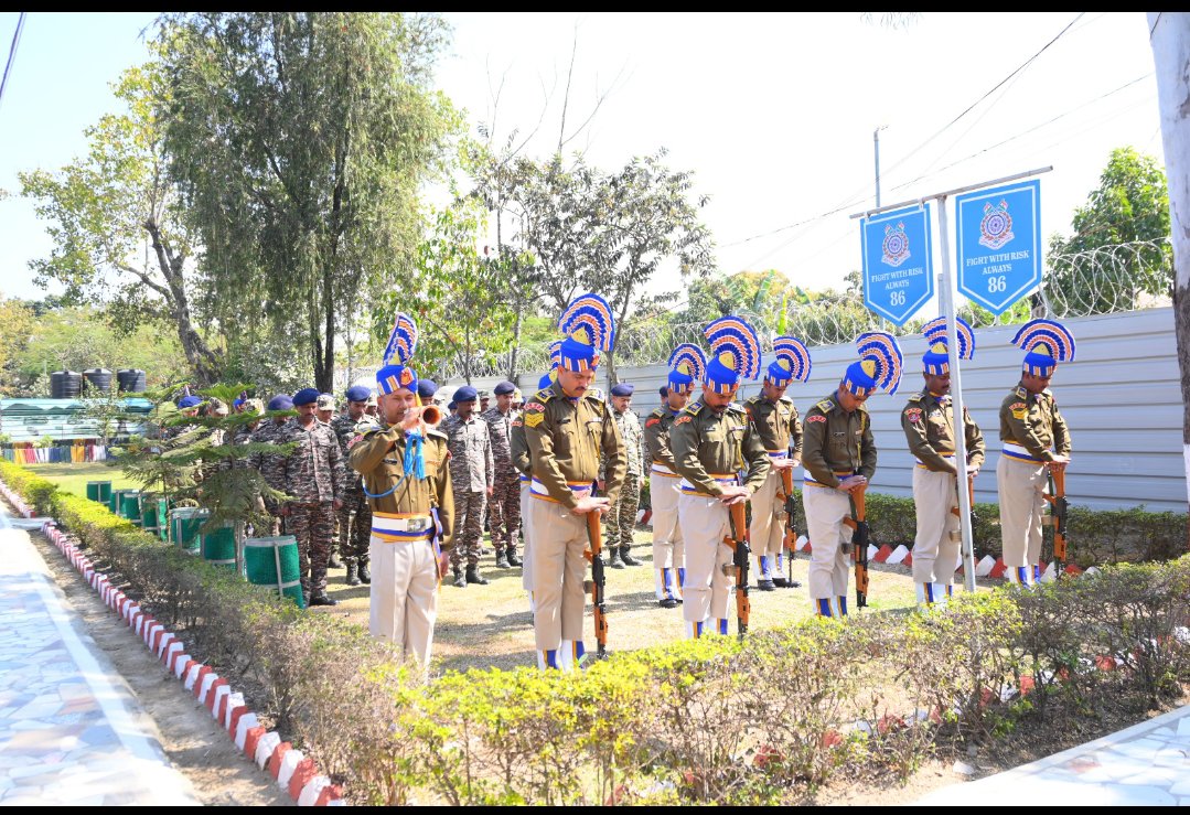 In remembrance of the brave heroes  who laid down their lives in Pulwama attack on 14/02/2019 ,  Martyrs’ day was observed  with Wreath laying ceremony at   86 Bn CRPF Lamphelpat, Imphal, Manipur .