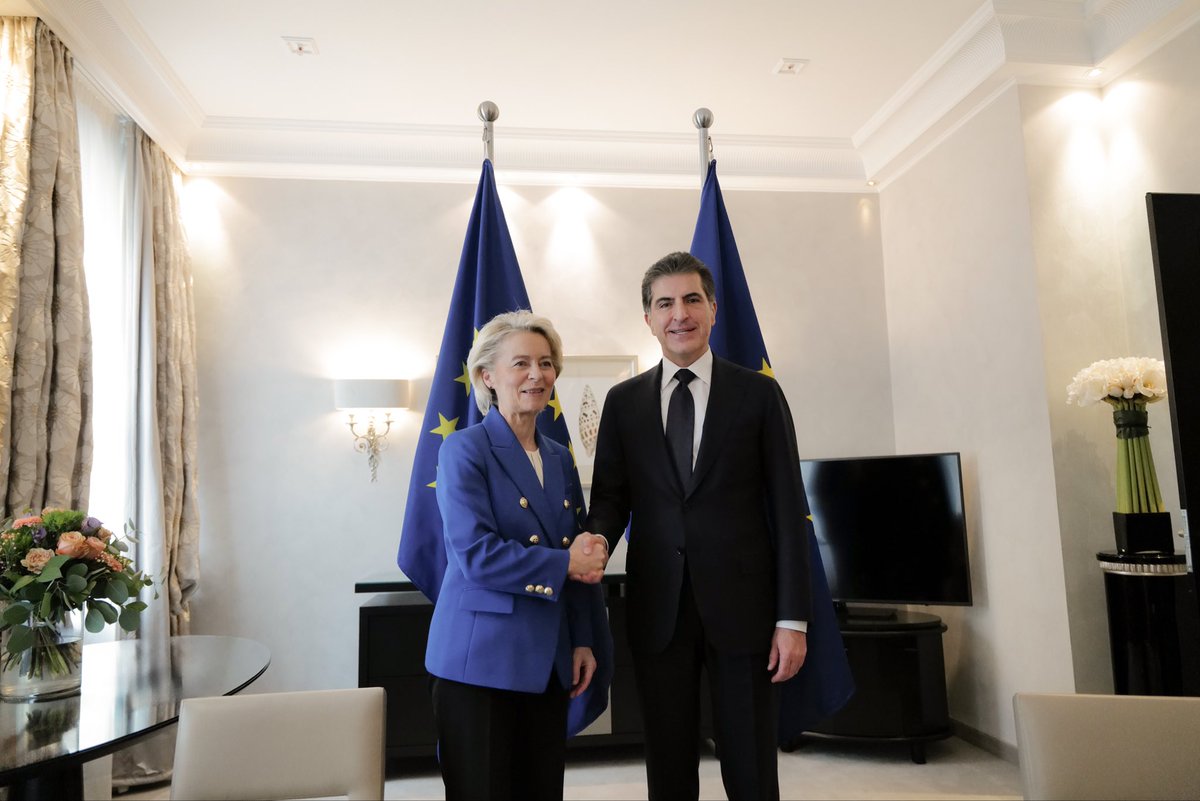 It was an important opportunity to discuss issues of shared interest with President Ursula von der Leyen of the European Commission. 

I expressed my appreciation to the President and the European Union for their continued support to Iraq and the Kurdistan Region.