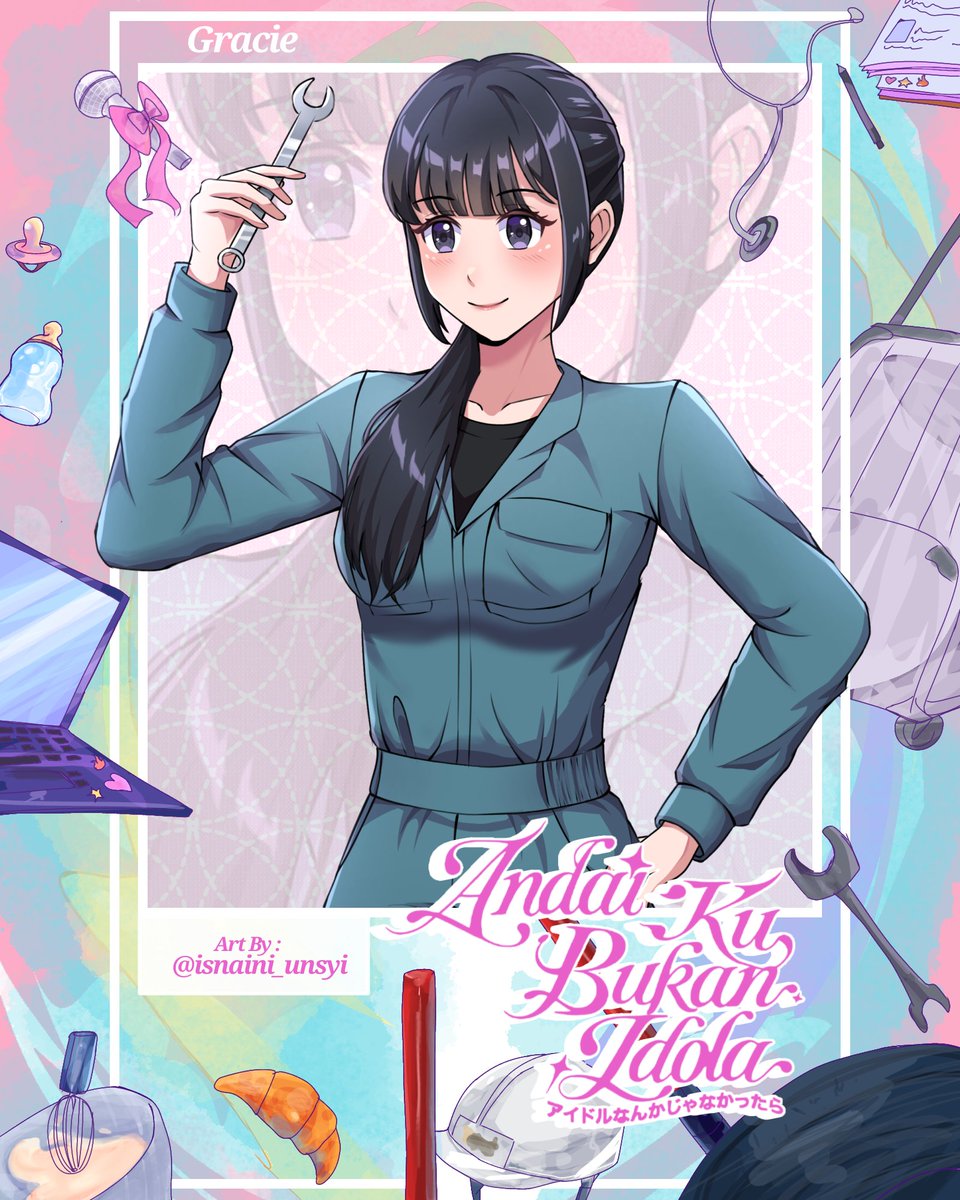 Hmm, montir cantik?????

Collab fanart with <a href="/48Artspace/">48Artspace Gallery</a> terimakasiii banyakk untuk kesempatannya temann²🙌