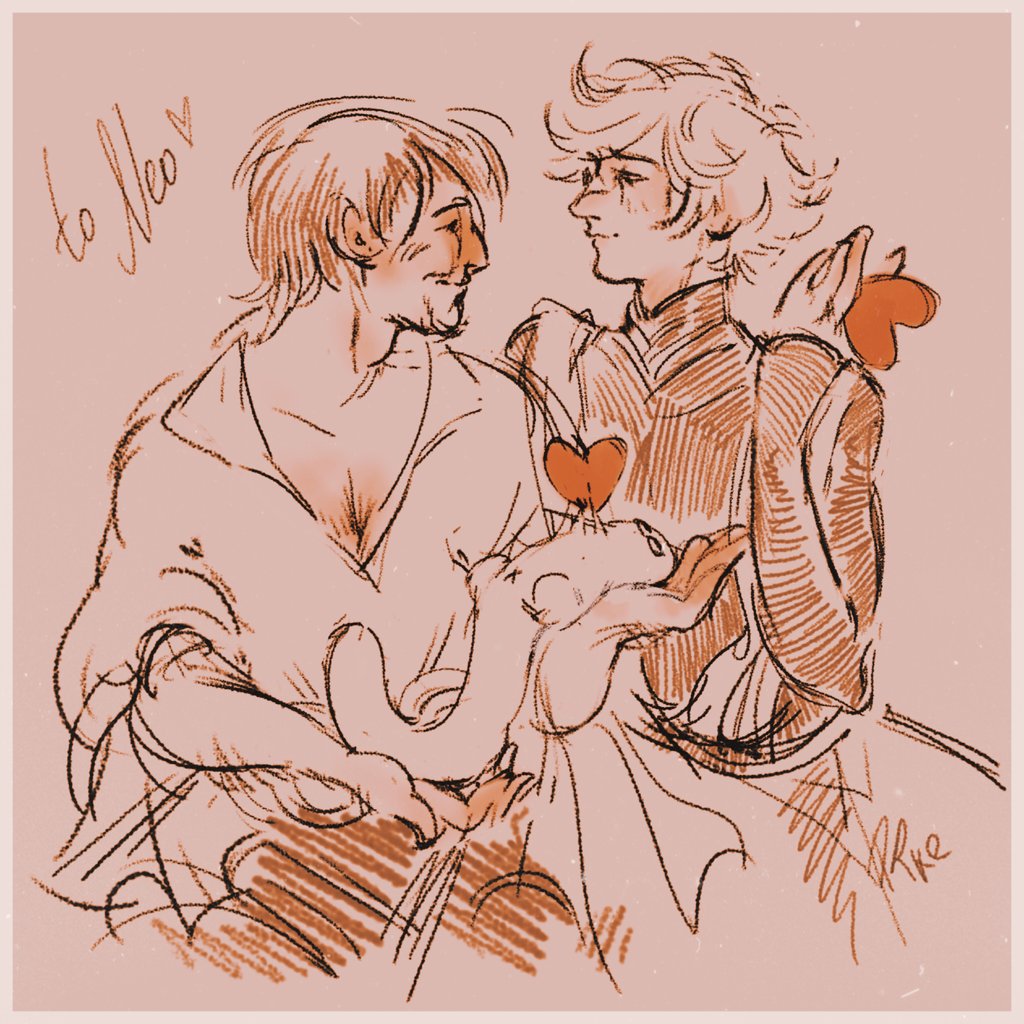 My piece for <a href="/NeoGremlin/">Neo</a>🤲💌

<a href="/orufreyweek/">mini orufreyweek DAY TWO! LOVE LOVE LOVE!</a> Valentine's Day gift exchange 2026!!
#orufrey #witchhatatelier #Δ帽子