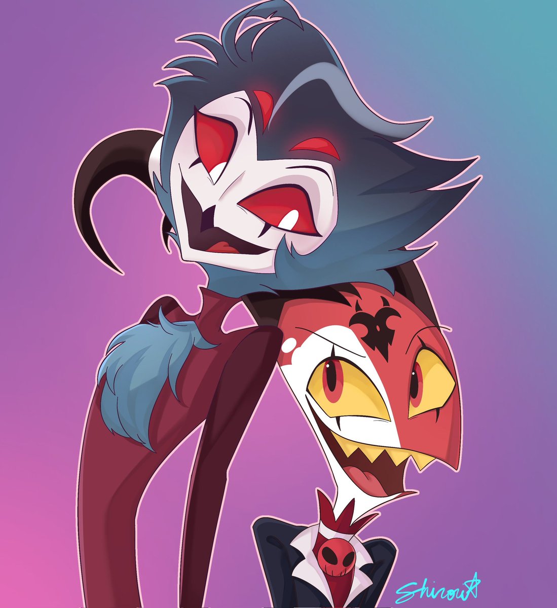 ShiroriArts's tweet photo. Reposting my favorite Stolitzø fanart for Valentine's day 

#Stolitz #HelluvaBossFanart #HellluvaBoss #Stolas #Blitzø https://t.co/llE71Foatu