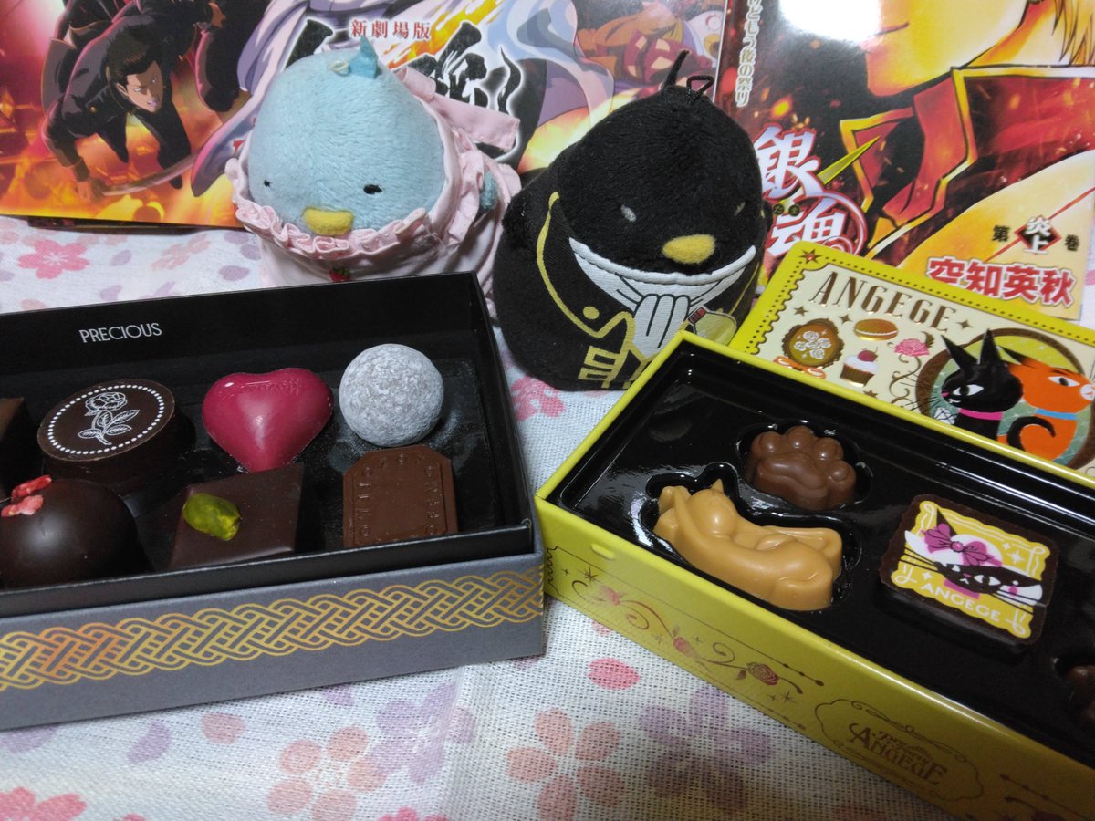 pumpking0425's tweet photo. 銀ちゅん｢ところで飼い主さんよぉ、今日はな～んの日だ？♪｣
土ちゅん｢(はわっ💦)｣

分かってるって～チョコだろぉ～～😁
銀ちゅん｢そうそう！これだよ♪これー🎶｣
土ちゅん｢猫ちゃんだ｣ https://t.co/J5uzGb84we