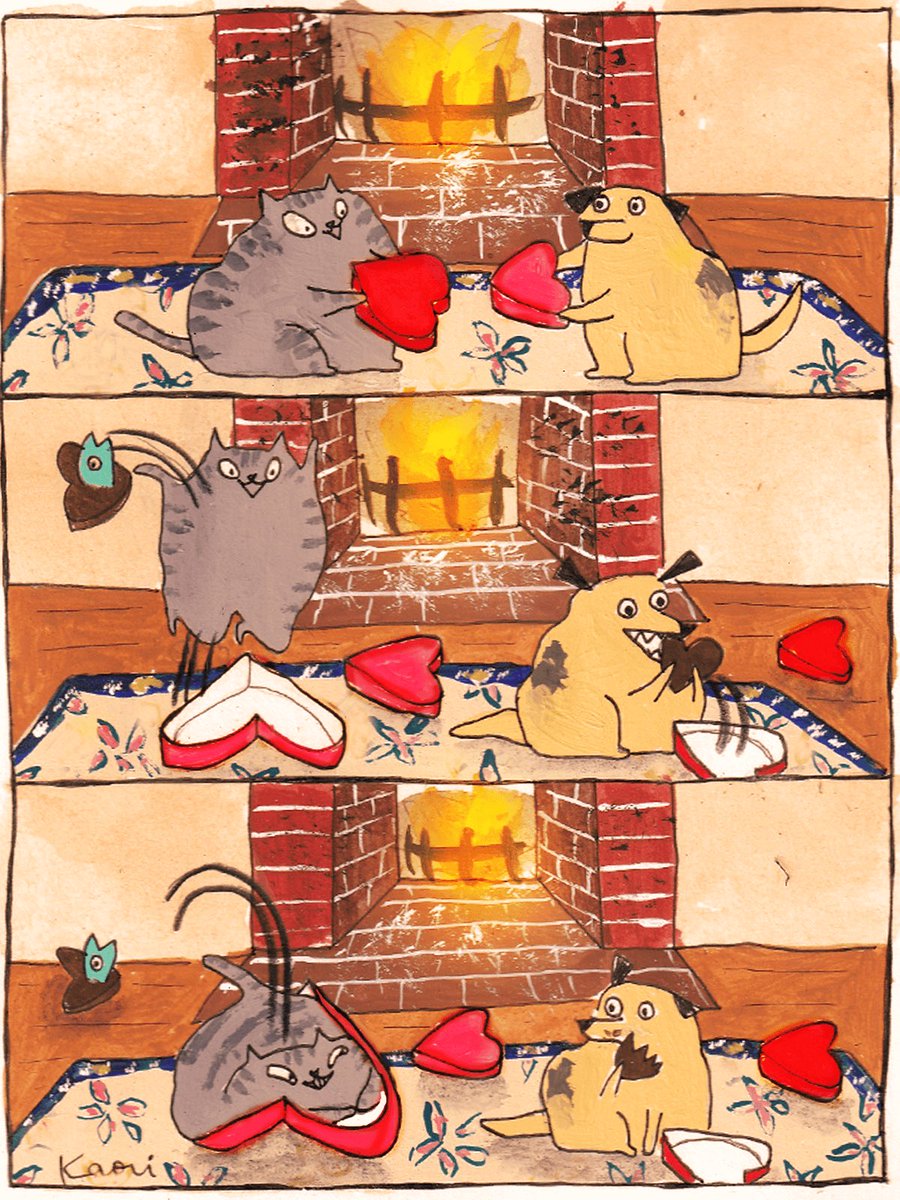 Kaozou_'s tweet photo. #犬猫漫画 #ValentinesDay  #cat
❤️大好きなあの子のためのバレンタイン③
〜with most of the love〜 https://t.co/B6OCnALDXh