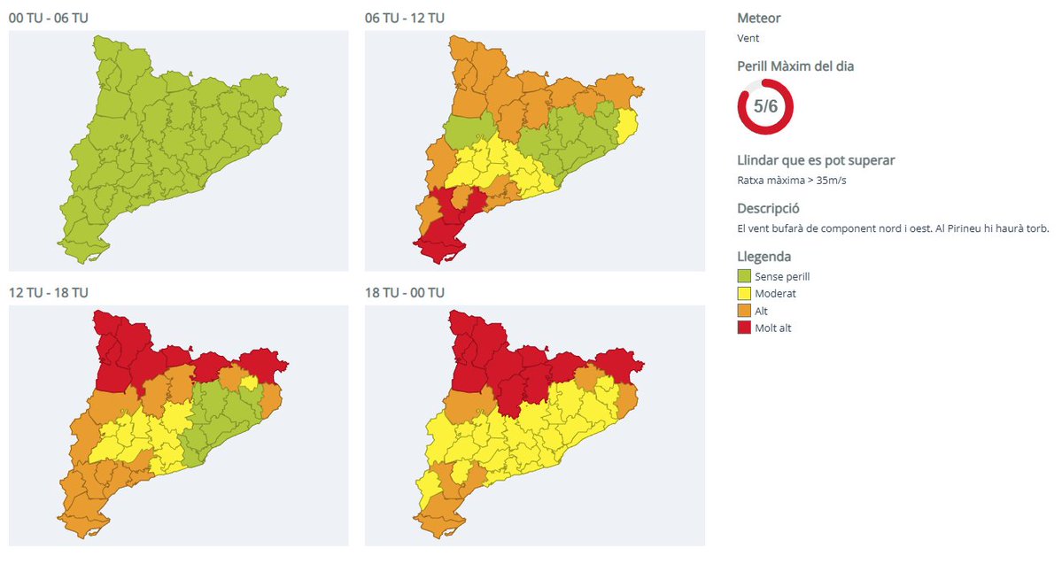 emergenciescat's tweet image. Nova ventada forta avui dissabte: Es demana limitar la mobilitat al sud de Catalunya, Pirineu i Prepirineu

✔️El telèfon d’emergències 112 ha rebut des de les 00 hores i fins a les 12 hores un total de 479 trucades

Alerta #VENTCAT

gen.cat/4rT2Irr