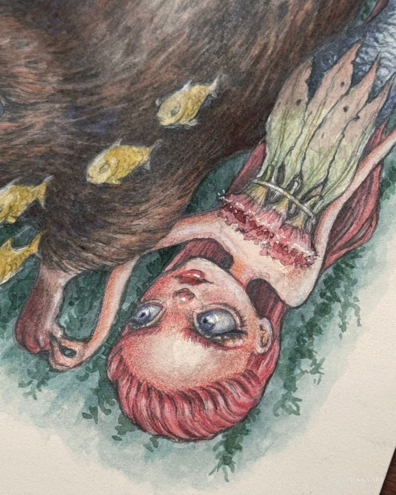 My platypus painting is finally done! I'm so happy with how he turned out. Which Australian animal would you like to see me paint next? 🧜🏻‍♀️🌿🫧