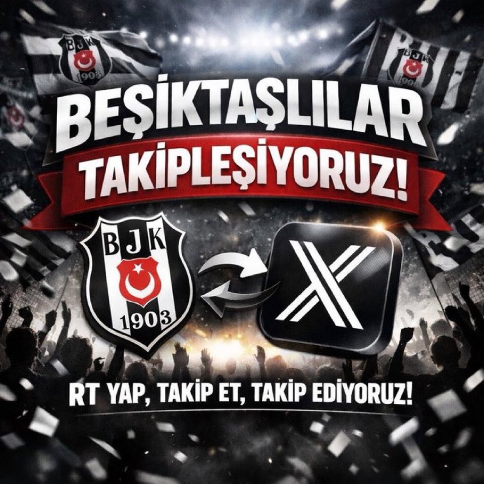 Beşiktaşlı hesaplar için takipleşme etkinliğine başlıyoruz! 🦅

🚨- ŞARTLAR

🔥- Tweeti beğen ve repostla
🔥- Hesabımı takibe al (Geri takip yapıyorum)
🔥- Yorumlara Beşiktaş yaz ve Beşiktaş yazanları takip et

Haydi başlayalım! 🦅🎯