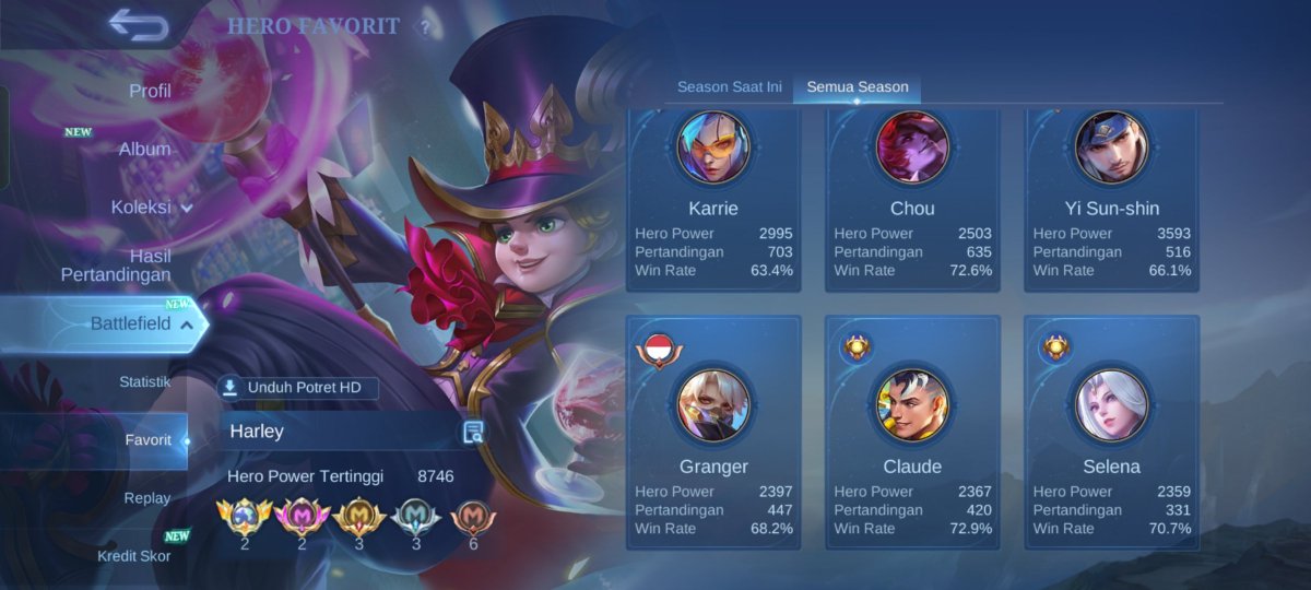 OhhDeerDevonn's tweet photo. WTS akun ML pribadi

- highest 283
- WR lumayan (bekas player solo)
- Ex Global Harley Haya &amp; beberapa top indo &amp; provinsi
- SS lengkap? DM aja

Harga tawar aja duluan gpp kalau cocok aku lepas 🙏🏻 btw yang tau tempat titip jual akun trusted tolong info ya 🙏🏻 #zonauang #zonaba https://t.co/7b8OyOaM1w