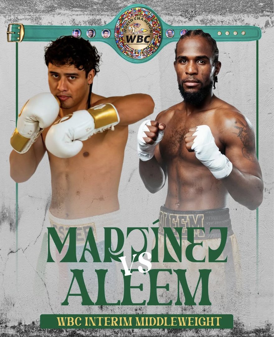 El Consejo Mundial de Boxeo (WBC) anunció que: La historia del boxeo estará en juego cuando el WBC Lester Martínez se enfrente a Immanuwel Aleem el sábado 21 de marzo, la Junta del WBC votó unánimemente a favor de sancionar esta pelea por el Campeonato Mundial Interino del Peso