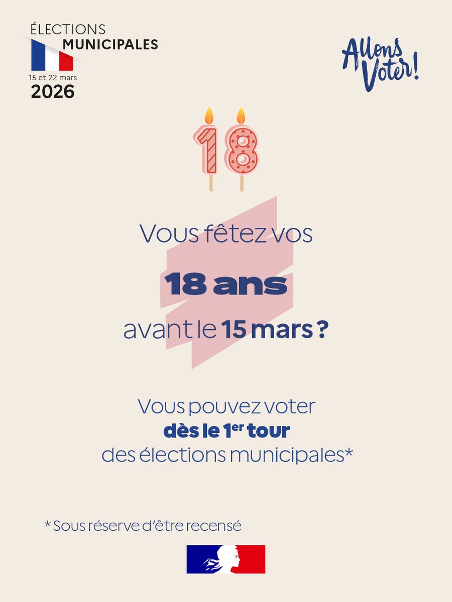 Image de Préfet du Var - #Municipales2026 | 🎂 2026, c'est aussi l'année de vos 18 ans... et vous vous demandez si vous pourr