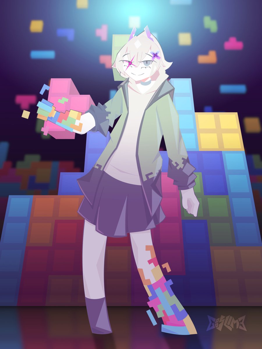 G00SLIME's tweet photo. Tetro-chan 
(oc is by my friend @gledosfran)

@tetriogame @oskdev https://t.co/A4Mk40QJE9