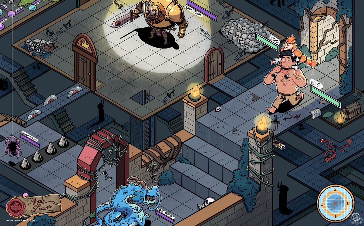 What if Prya and Elliot had an adventure rpg game??? Got inspired by an artist called lunar bear on insta to draw something isometric. If knew how to code this could be a thing but coding I hard xD