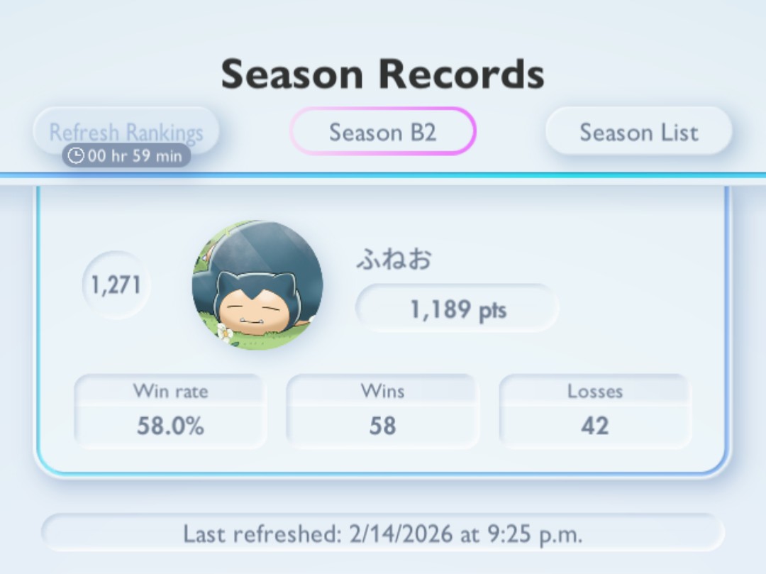 I ended up playing 100 matches while complaining about Lucky Ice Pop the whole time. 😇🧊

#PokémonTCGPocket
#RankedMatch
#ポケポケ #ランクマ