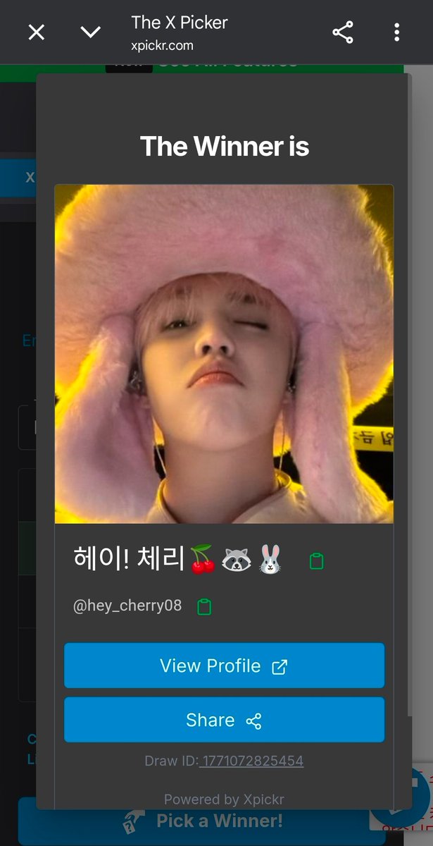 1번째 당첨자분은 <a href="/hey_cherry08/">헤이! 체리🍒🦝🐰</a> 님이십니다!D.M 드리겠습니다:)
