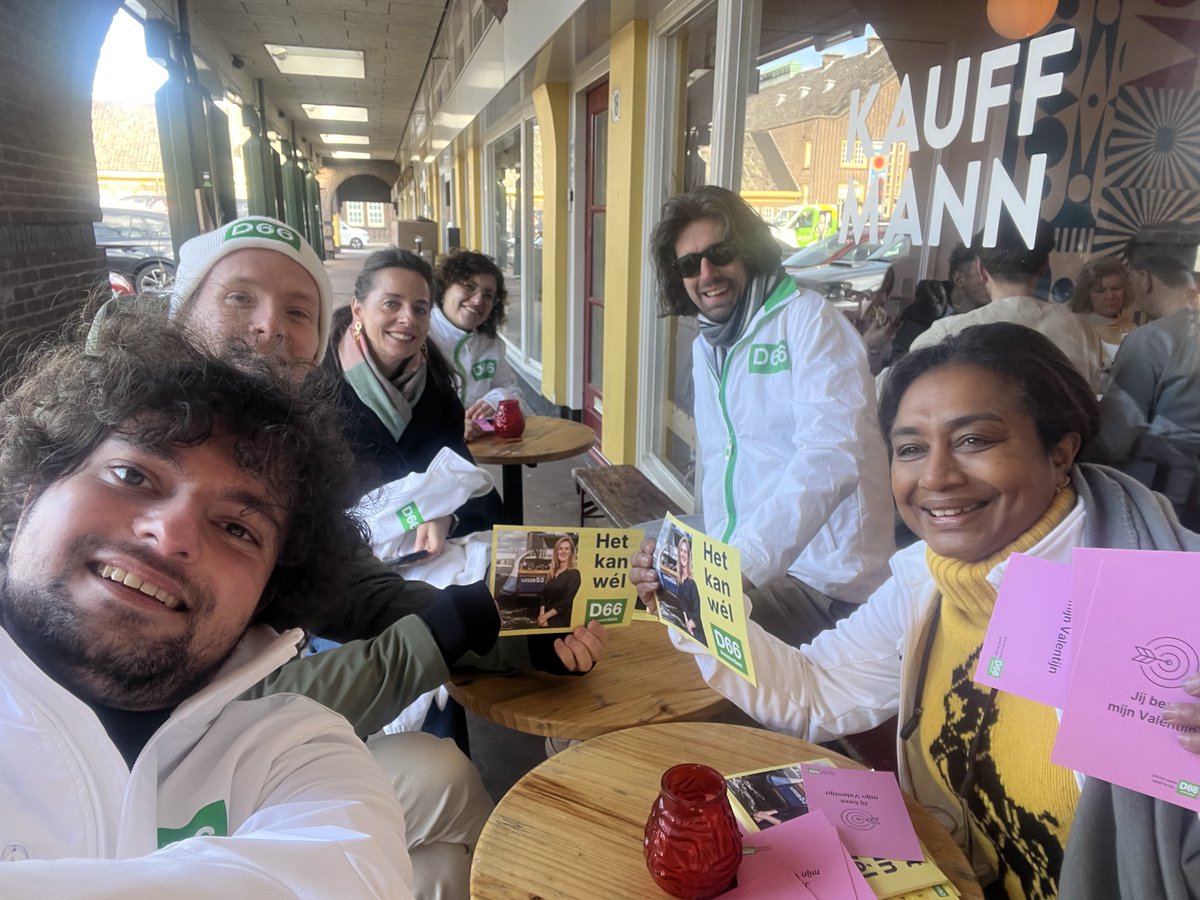 Zeer enthousiast en gemotiveerd gaan ook  wij in #Amsterdam #Noord aan de slag! 💚 #D66