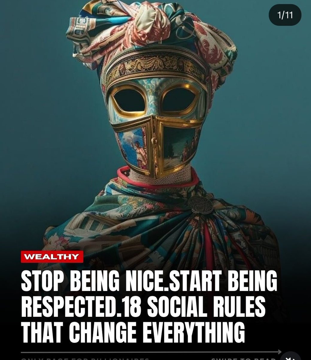 minds_eminent's tweet photo. STOP BEING NICE START BEING RESPECTED :

"18 SOCIAL RULES THAT CHANGE EVERYTHING "

THREAD 🧵 https://t.co/FjuT4UyYsZ