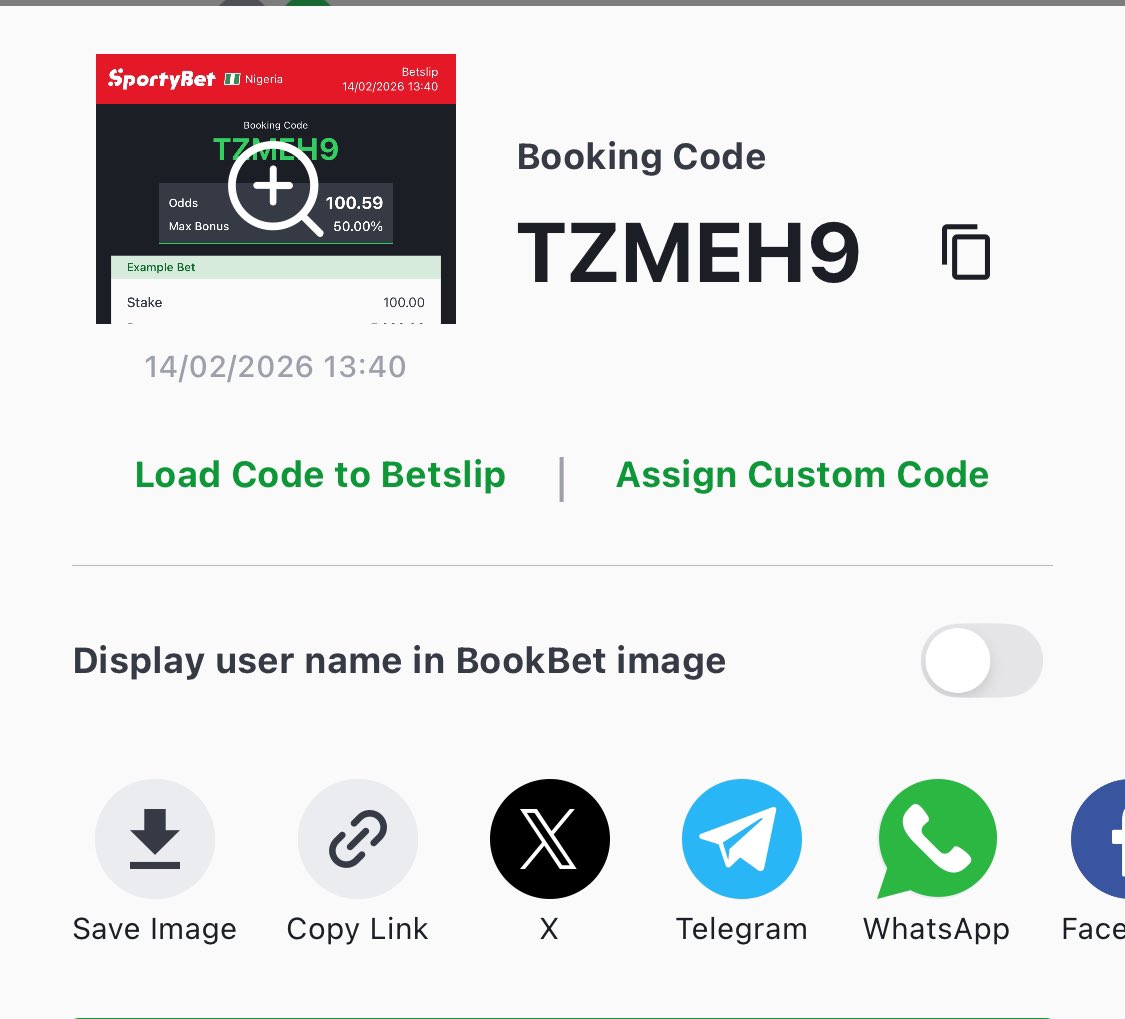 20 odds 🤝 HLB6SK
100 odds 🤝 TZMEH9  
30 odds 🤝 T0CXJD (Corner) 

Repost for others to benefit 

Join here for more👉 t.me/adtfreetips