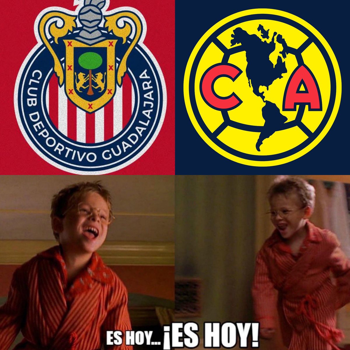 ¡¡¡HOY ES EL CLÁSICO NACIONAL!!!
¡¡¡HOY ES EL CLÁSICO MÁS IMPORTANTE DE TODO MÉXICO!!!