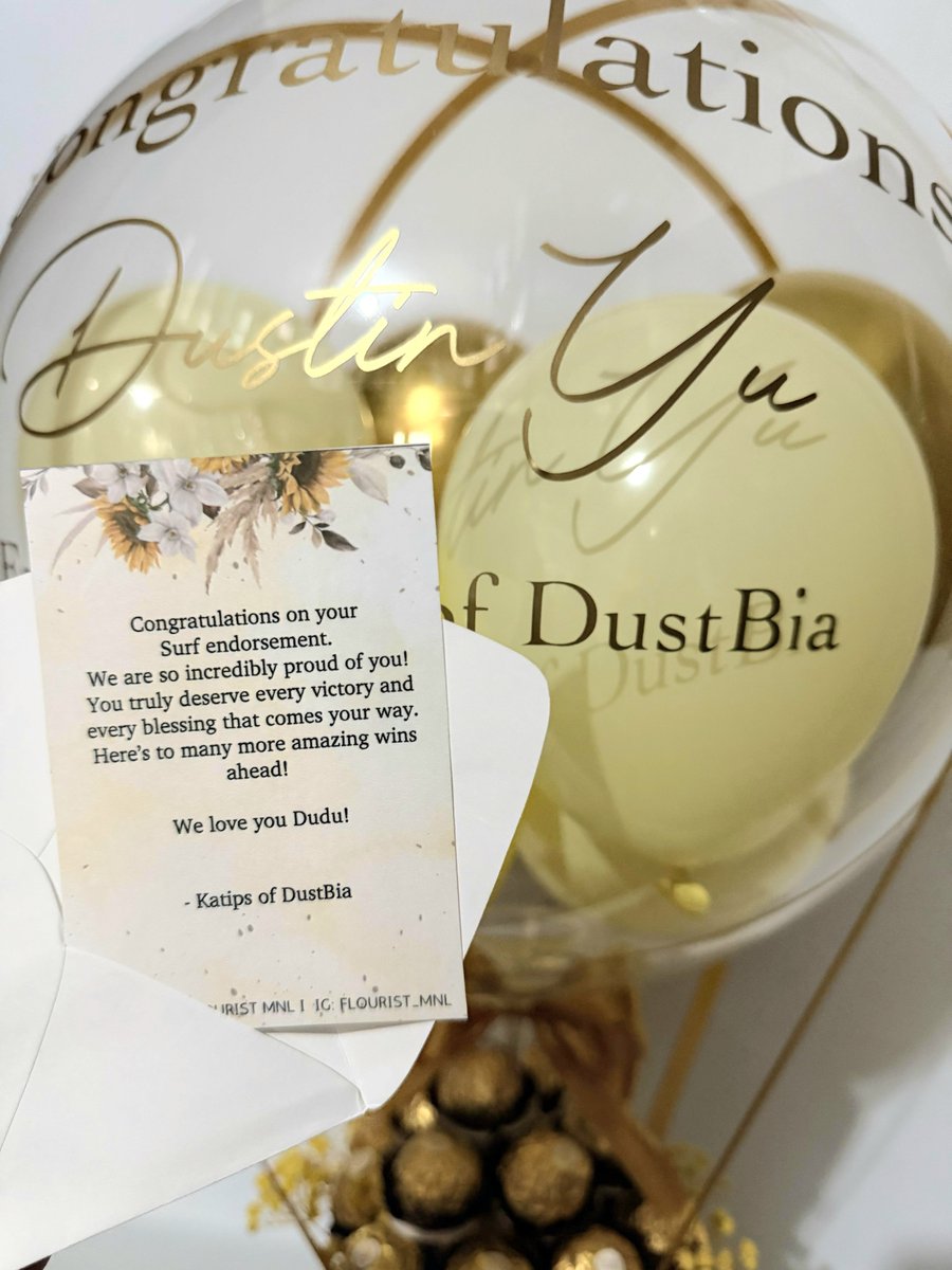 _eschyyy's tweet photo. Of course, hindi makakalimutan ng katips si Dustin. ☺️ 
Congratulations, dudu @dustinyuu 

Thank you so much, KATIPS! 💛 https://t.co/KkJu3BuakR