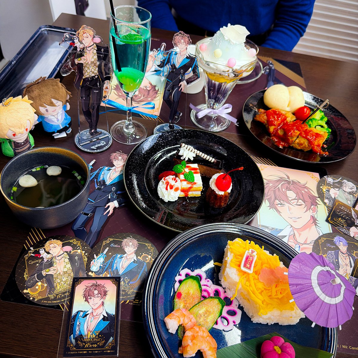 アフター！🦀アニカフェ！
スタンプカード交換できたし、このあと欲しいのほぼ交換できた😭💟