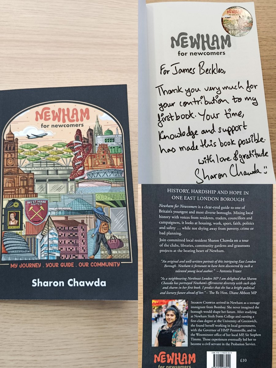 James_Beckles's tweet photo. Great to be at my #CustomHouse resident Surgery today at the library on a sunny day☀️ - four cases actioned.  A lovely surprise to receive a signed copy of Sharon Chawda's book; much appreciated and I'm sure it will be an insightful read. Support her work &amp; Get your copy! #Newham https://t.co/WYkImg63tY