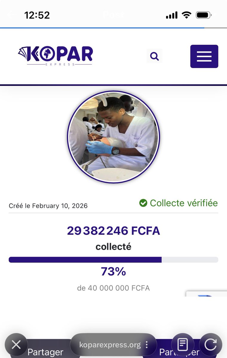 Bonjour population 🤝
On continue le partage, la cagnotte avance très bien Alhamdoulilah.
Le lien: apps.koparexpress.org/apps/collectes…