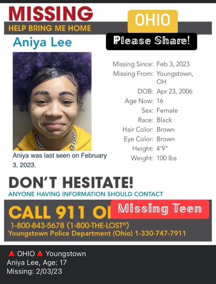 Liidadonnn's tweet photo. @Ozorbig1 Yall must not know she went missing , her name is Aniya Lee https://t.co/sTlhEXJ2MW