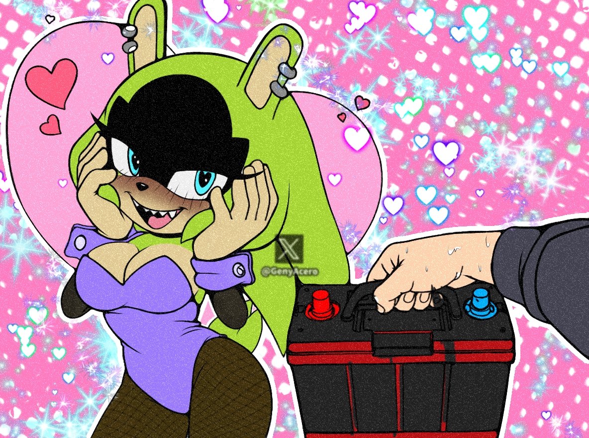 Ham~ surge f Happy 14th  ~~🔥💕
Ask why you're dressed like that?

#surgethetenrec 💚⚡
#14deFebrero

#SonicAU #SonicTheHedgehog
#IDWSonic #sonicfanart #ocsonic #IDWsonic