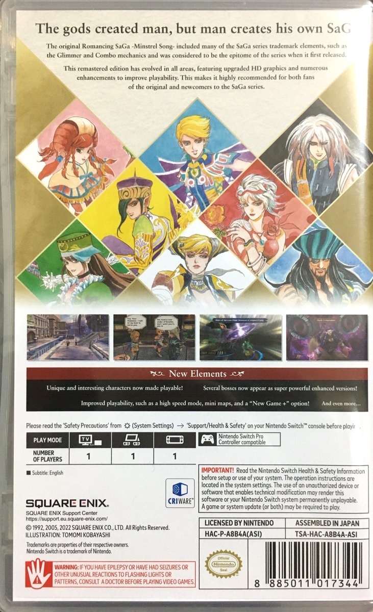 436：Switch アジア版 海外タイトル：Romancing SaGa -Minstrel Song