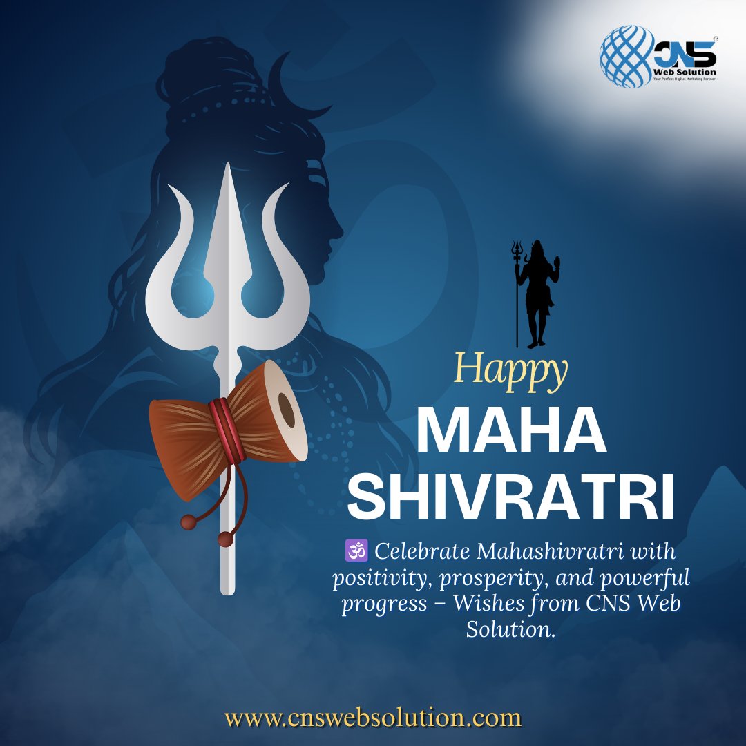 🌙✨ Happy Maha Shivratri! ✨🌙🕉️🚀

🔱 May this Maha Shivratri bring new beginnings, prosperity, and digital success to you and your brand.

🌐 cnswebsolution.com

#HappyMahaShivratri #Mahadev #DigitalGrowth #CNSWebSolution
