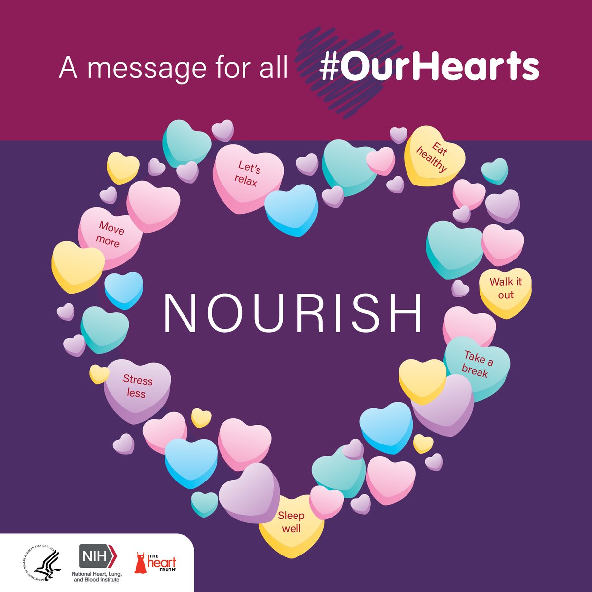 NEHealthDept's tweet photo. American Heart Month is a great time to practice some self-care! This includes taking care of #OurHearts especially during stressful times. Try to meditate, go for a walk, prepare some heart-healthy meals, or get a good night’s sleep. #ValentinesDay https://t.co/jWPtTB9qUq https://t.co/JqDZ2dowIz