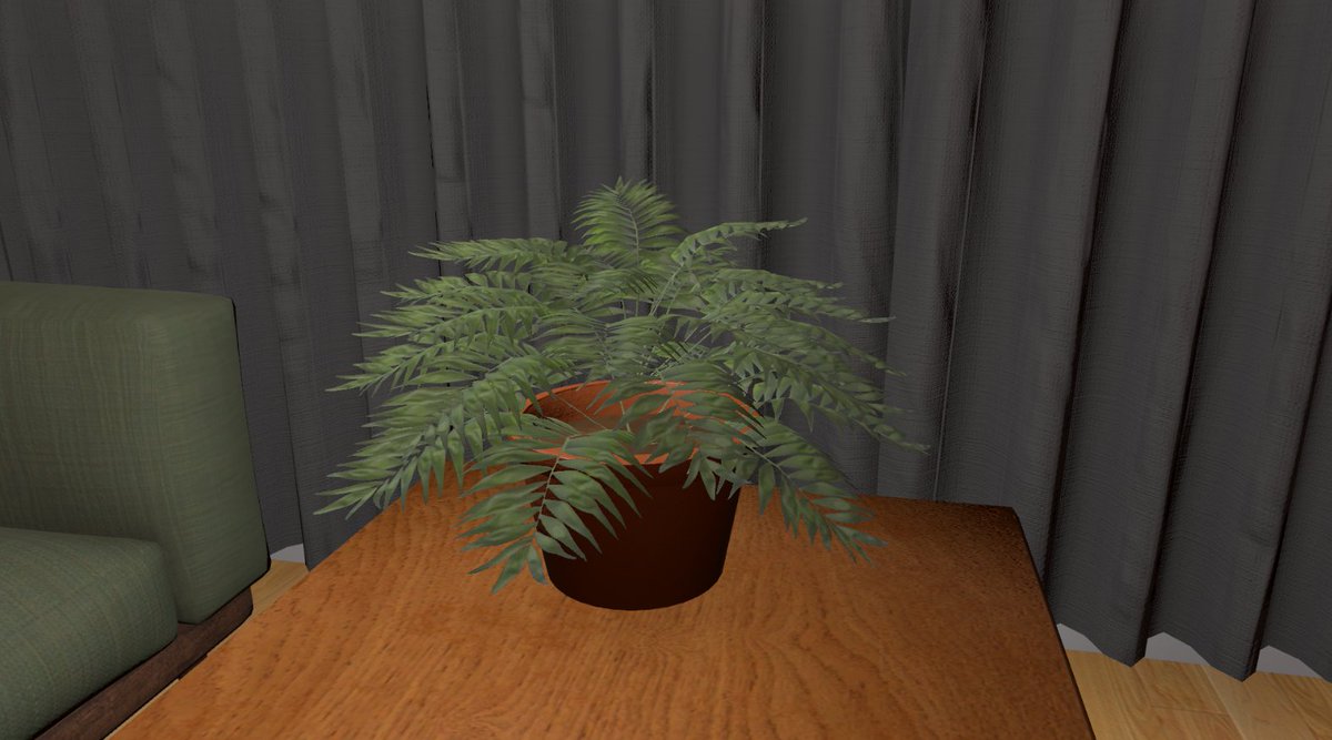 quilt3265's tweet photo. 観葉植物を作りました！
#Blender #Unity https://t.co/kkyJltv7eF