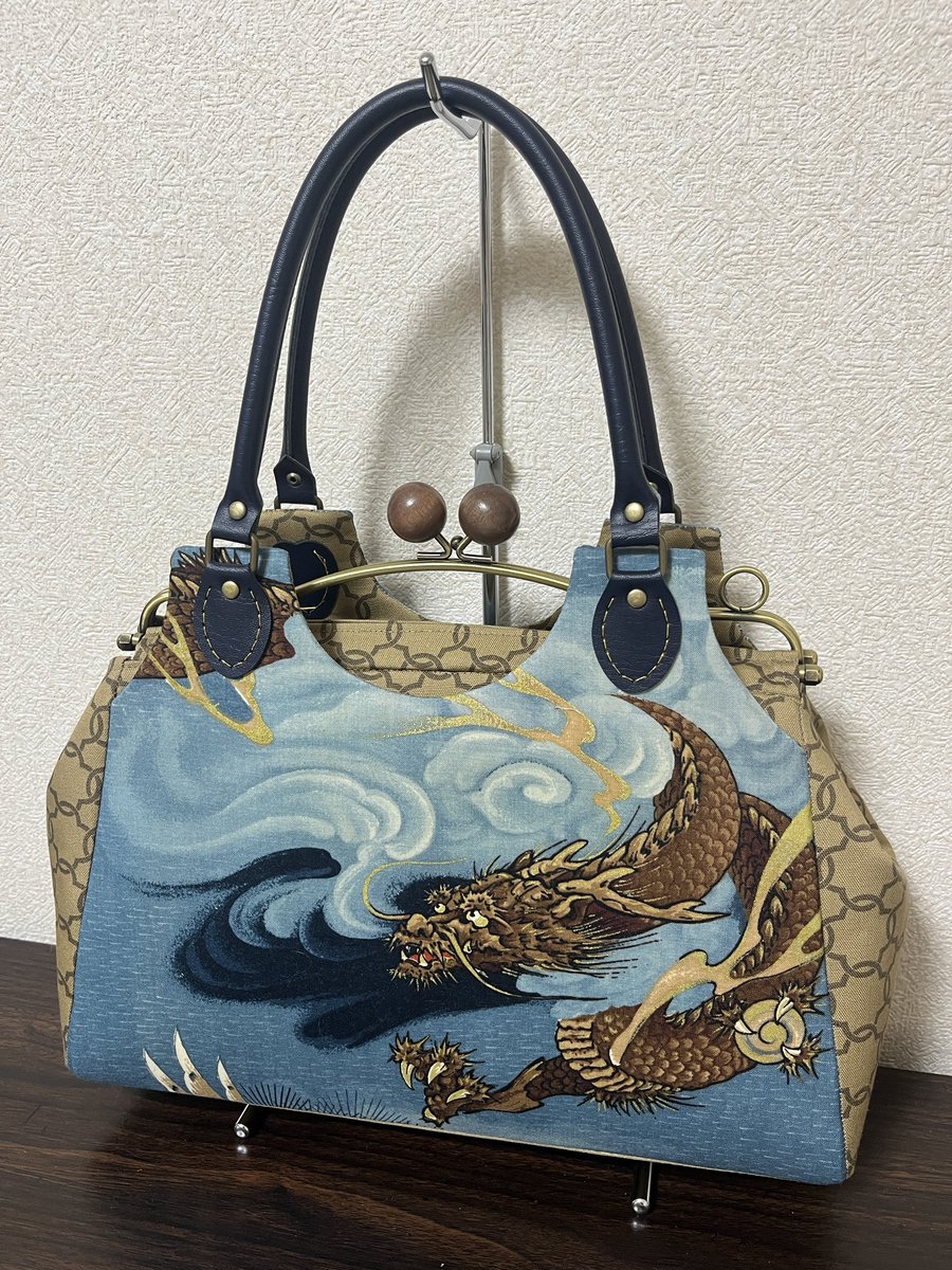 骨董輪舞曲 新作がま口バッグ＜其ノ肆＞ 稲妻を纏って 「神域へ」 天空