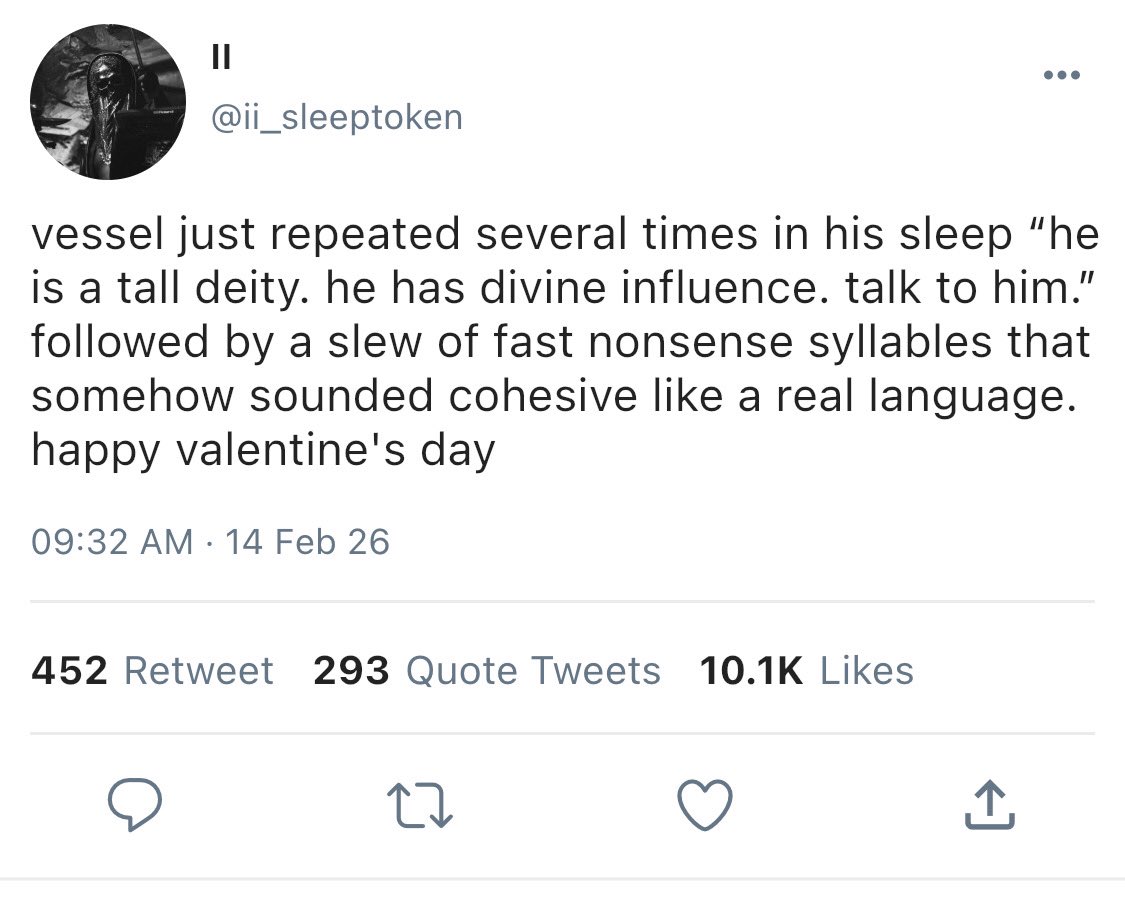 incorrect sleep token tweet media