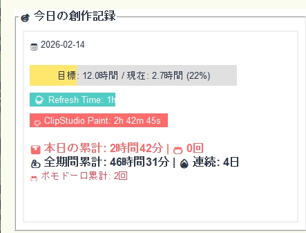 作業報告
7Pまで やっぱり実働時間が短い 頼むから頑張ってくれ自分 