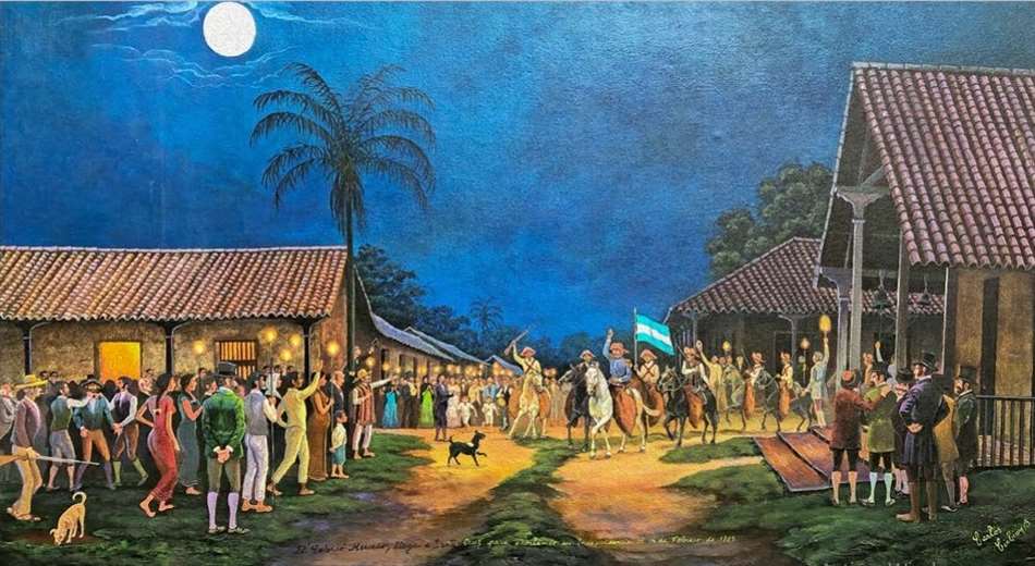 14 febrero de 1825: José Manuel Mercado, conocido como "el Colorao", entró triunfante y fue nombrado primer gobernador por el pueblo de Santa Cruz, lo que llevó a la declaración de independencia de esta tierra, incluso antes de la creación de Bolivia como país.