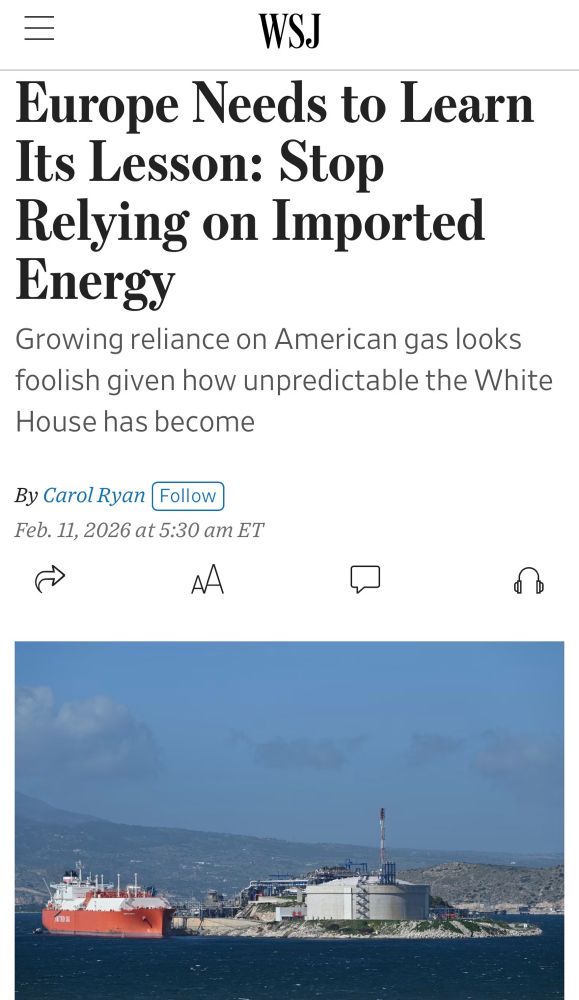 janrosenow's tweet image. "Reducing reliance on fossil fuels looks like Europe’s best shot at saving its domestic manufacturing and stopping other governments from pushing it around."

Outstanding article in The Wall Street Journal. wsj.com/business/energ…