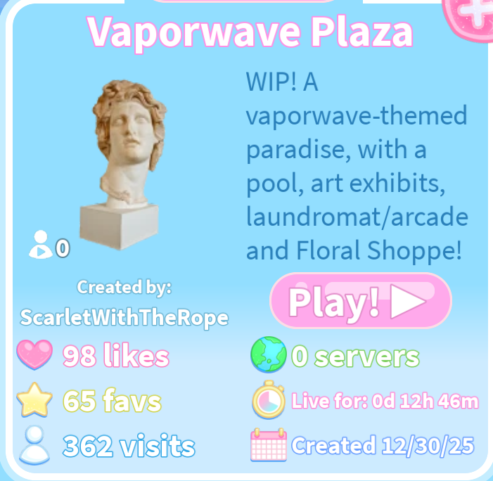 Working on another realm! I'm taking a break from building right now, come check it out! #royalehigh