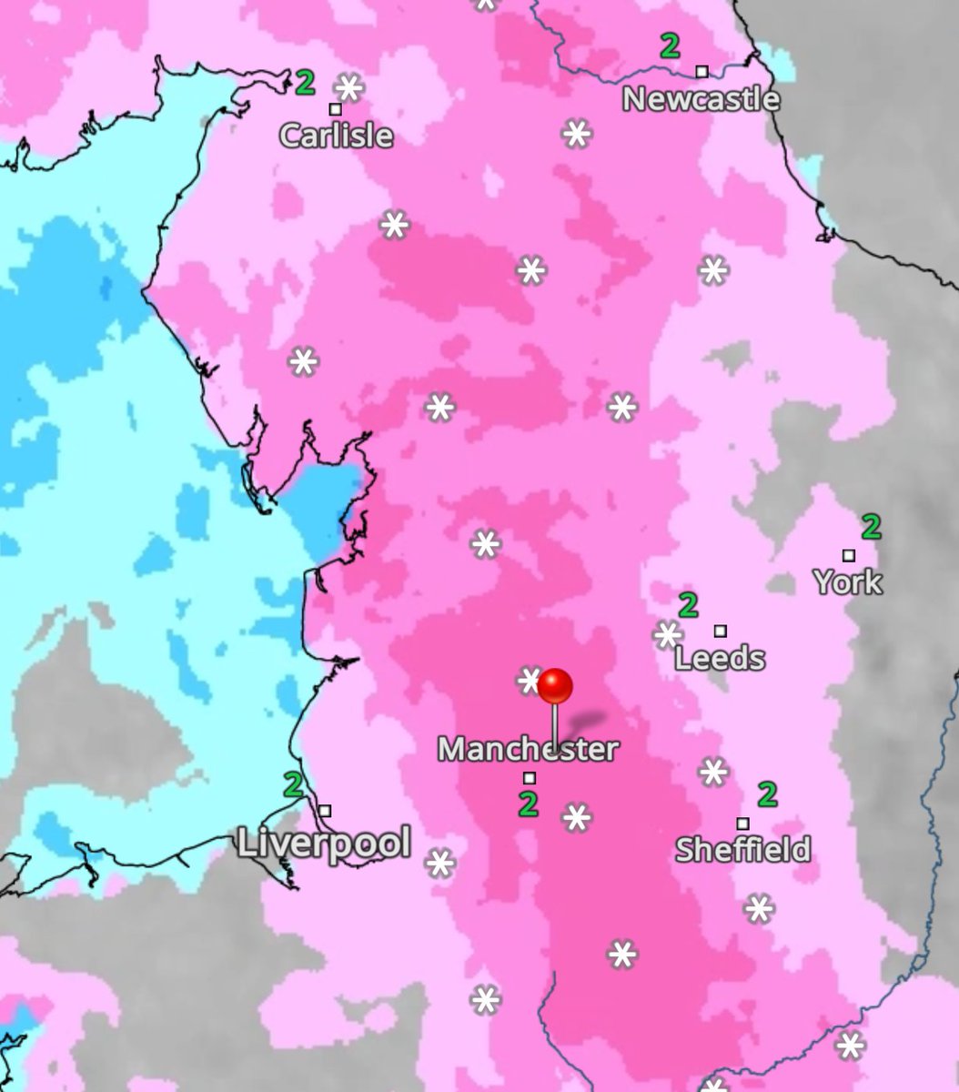 ChadWeather's tweet image. The #snow looks good on charts but all for nothing. 

Nice covering from snow later Saturday night but later into Sunday we're back to the milder, rainy weather we're used to. #uksnow