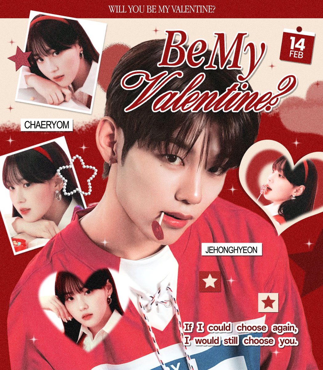 Jehonghyeon's tweet photo. February came quiet, soft and true. But somehow it feels brighter when I think of you, @chaeryom. So, before the roses and candles shine, will you be my valentine? https://t.co/ilHXCeAX7h