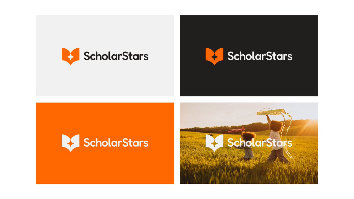 kundhiya's tweet photo. Here’s a sneak peek at the ScholarStars brand design. It’s built around a simple book and star symbol to represent learning and every child’s potential at the center. A confident orange sets a warm, friendly tone, supported by clean typography and real, everyday learning moments. The goal wasn’t to make it loud. It was to make it feel trustworthy, calm, and safe for parents and children to return to every day.