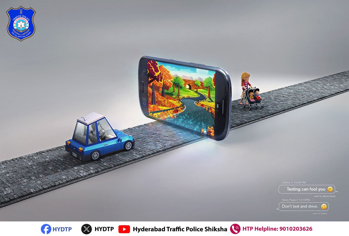 HYDTP's tweet photo. #HYDTPweBringAwareness
Texting can fool you.
Distraction kills.
One message is enough to cause a crash.
Keep your eyes on the road, not on your phone.
#RoadSafety #NoTextingWhileDriving #TrafficAwareness #DistractedDriving #PublicSafety #SafeDriving #DriveResponsibly https://t.co/tmrtmOZoRJ